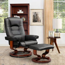 Anselmo leather recliner online & ottoman